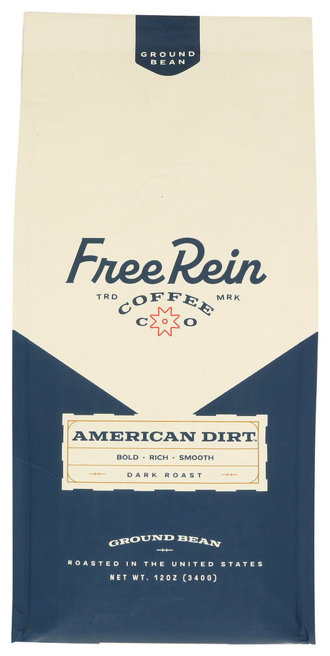 FREE REIN COFFEE AMERICN DIRT GRND - 12 OZ