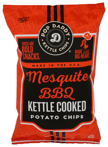 POP DADDY POPCORN & PRETZ CHIPS POTATO BBQ KETTLE - 5 OZ