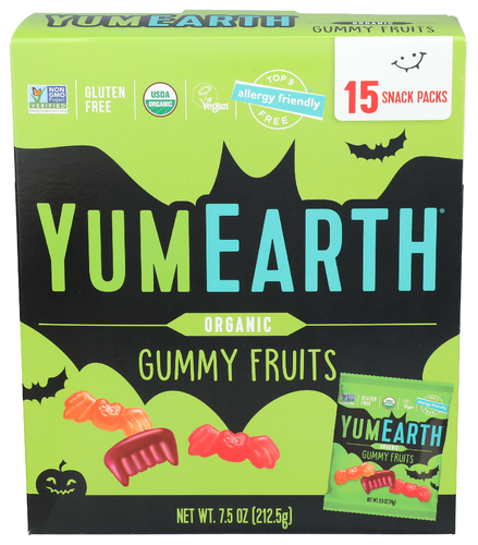 YUMEARTH GUMMY FRUIT HALLOWEEN - 7.5 OZ