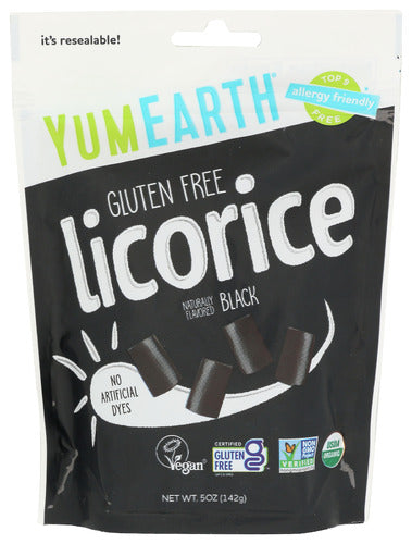 YUMEARTH LICORICE BLACK ORG - 5 OZ