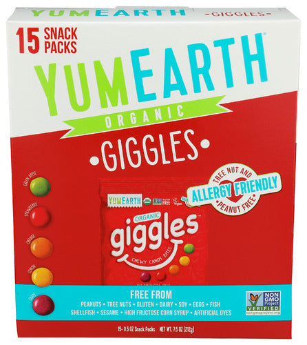 YUMEARTH GIGGLES ORGANIC BOX 15CT - 7.5 OZ