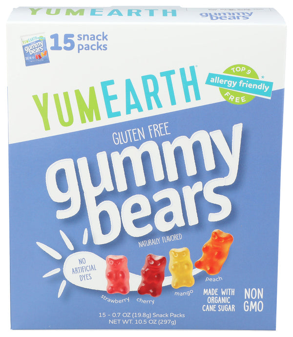 YUMEARTH GUMMY BEARS BOX OG 15CT - 10.5 OZ
