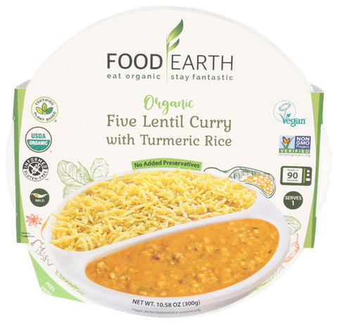 FOOD EARTH CURRY FIVE LNTL TUR RICE - 10.58 OZ