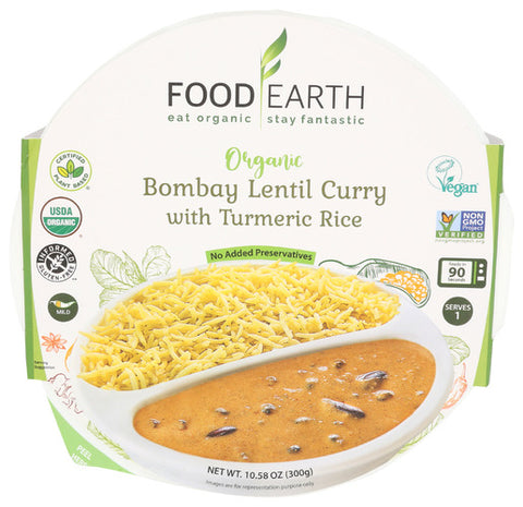 FOOD EARTH CURRY BMBY LNTL TUR RICE - 10.58 OZ