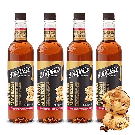 DaVinci Gourmet Classic Cookie Dough Syrup, 25.4 Fluid Ounces (Pack of 4)
