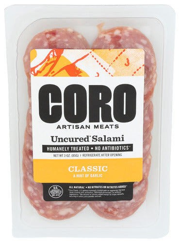 Coro Foods 
Salami Uncurd Clssc Slcd, 3 OZ.