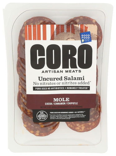 Coro Foods 
Salami Mole Uncured Slcd, 3 OZ.