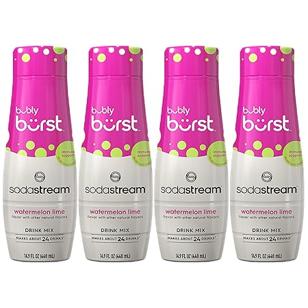 SodaStream Bubly Burst Watermelon Lime Drink Mix (440ml, Pack of 4)