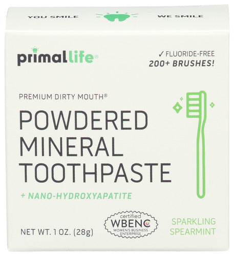 Primal Life Organics Toothpowder Spearmint, 1 OZ.