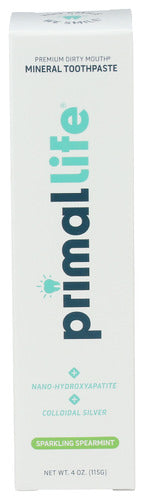 Primal Life Organics Toothpaste Spearmint, 4 OZ.