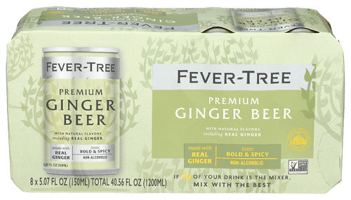 FEVER TREE GINGER BEER CANS 8PK - 40.56 FO