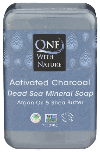 One With Nature Soap Bar Actvd Charcoal, 7 OZ.