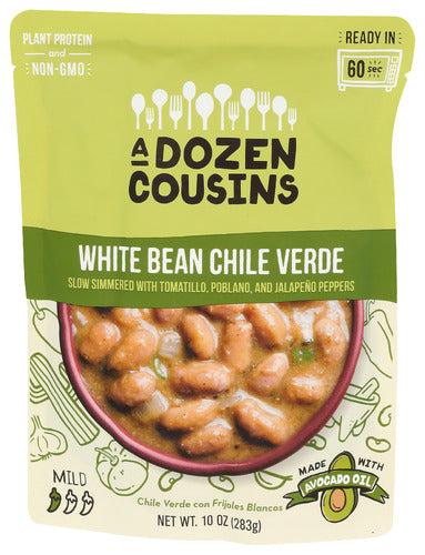 A Dozen Cousins 
Beans White Chile Verde, 10 OZ.