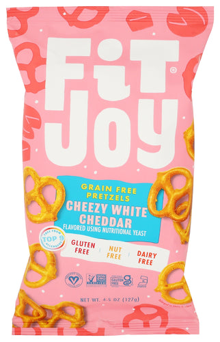 FITJOY PRETZELS WHITE CHEDDAR - 4.5 OZ