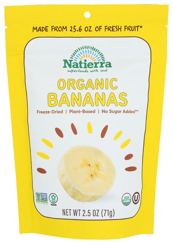 Natierra Banana Frz Drd Raw, 2.5 OZ.