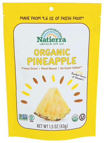 Natierra Pineapple Frz Drd Raw, 1.5 OZ.