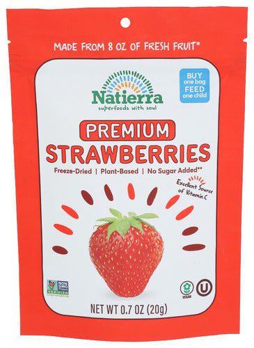 Natierra Strawberry Frze Dried Prm, 0.7 OZ.
