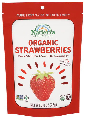 Natierra Strawberries Frz Drd, 0.8 OZ.