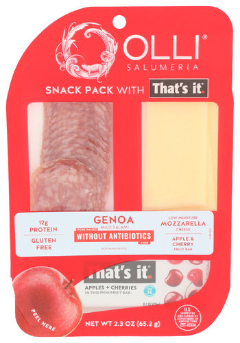 Olli Salumeria Snack Genoa Mozz Cherry, 2.3 OZ.