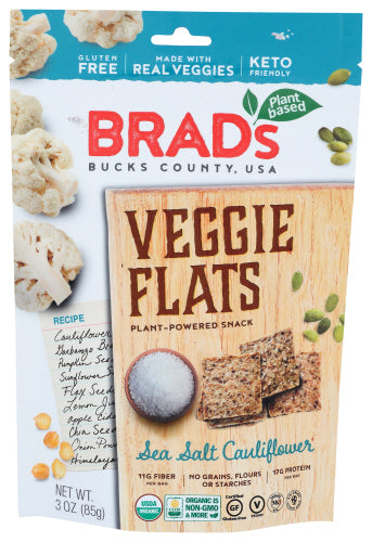 BRADS PLANT BASED FLATS VEG CAULIFLWR SSLT - 3 OZ