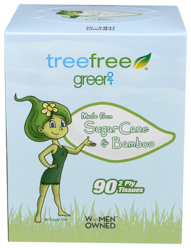 GREEN2 FACE TISSUE CUBE TREE FREE - 90 PC
