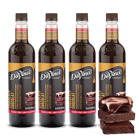 DaVinci Gourmet Classic Chocolate Syrup, 25.4 Fluid Ounces (Pack of 4)