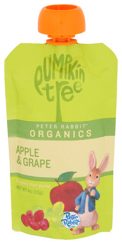 Peter Rabbit Puree Fruit Apl Grape, 4 OZ.