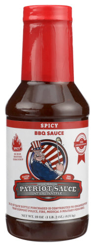 Code 3 Spices 
Sauce Bbq Patriot Spicy, 18 OZ.