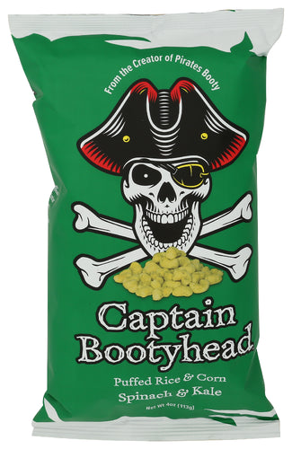 Captain Bootyhead 
Puffs Spinach And Kale, 4 OZ.