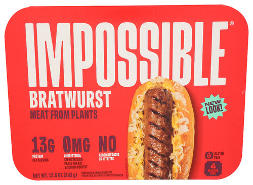 IMPOSSIBLE FOODS PLNT BRATWRST SAUSAGE LNK - 13.5 OZ