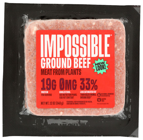 IMPOSSIBLE FOODS GROUND BEEF PB BRICK - 12 OZ