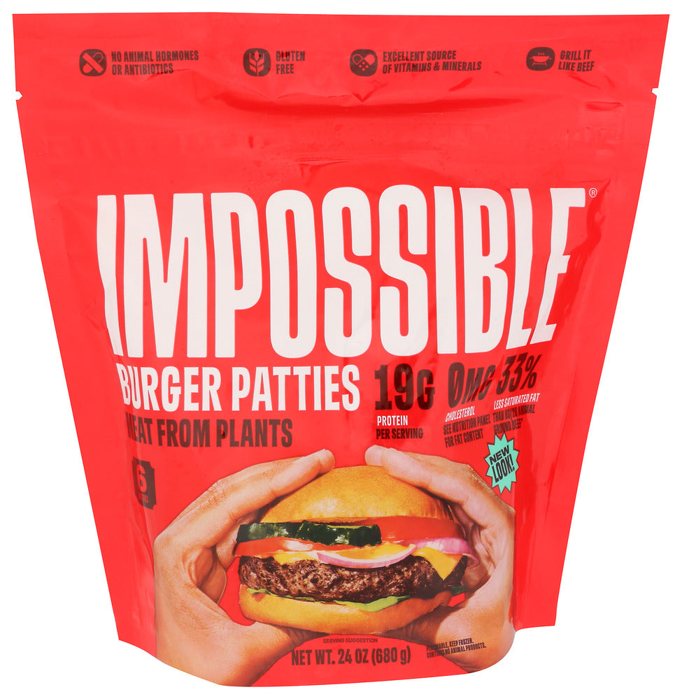 IMPOSSIBLE FOODS PATTIES IMPOSSIBLE 6CT - 1.5 LB