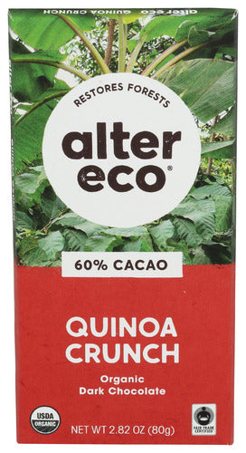 Alter Eco 
Choc Drk Quinoa Org, 2.82 OZ.