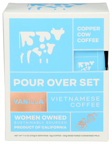 Copper Cow Coffee 
Coffee Pourover Vanilla, 7.4 OZ.