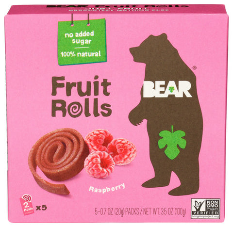 Bear Snacks 
Fruit Roll Rasp Mltpk, 3.5 OZ.