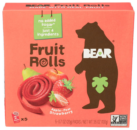 Bear Snacks 
Fruit Roll Strwbry Multpk, 3.5 OZ.