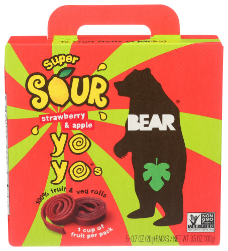 Bear Snacks 
Snack Yoyo Sour Strwbry, 3.5 OZ.