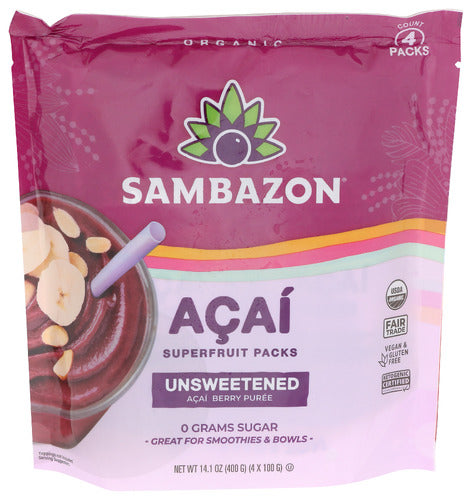 Sambazon Smoothie Pk Acai Unswtnd, 14.1 OZ.