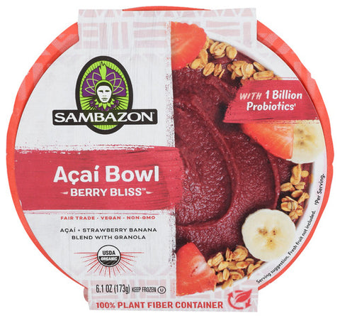Sambazon Acai Bowl Berry Bliss, 6.1 OZ.