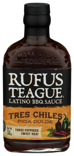 Rufus Teague Sauce Bbq Tres Chiles, 14 OZ.