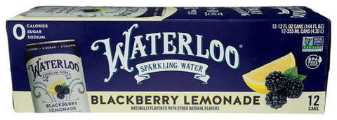 WATERLOO SPARKLING WATER WATER SPRK BLKBRY 12PK - 144 FO