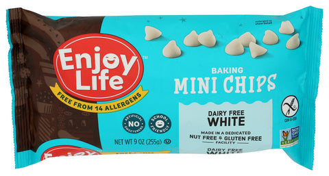 ENJOY LIFE CHOC CHIPS WHITE MINI - 9 OZ
