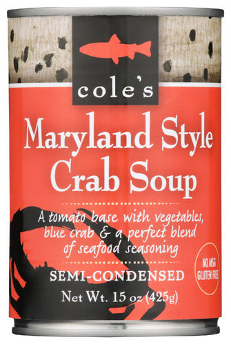 Coles 
Soup Maryland Style Crab, 15 OZ.
