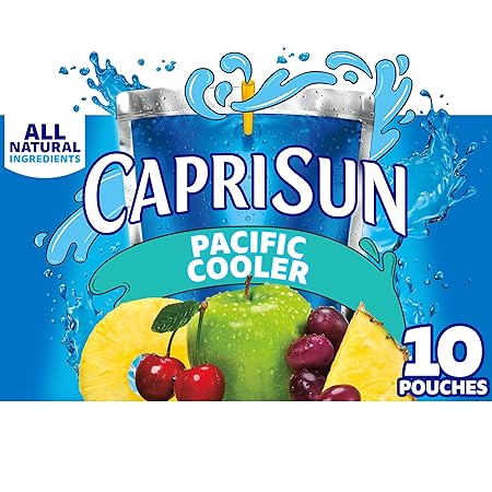 Capri Sun Pacific Cooler Mixed Fruit Flavored Juice Drink Blend, 10 ct Box, 6 fl oz Pouches