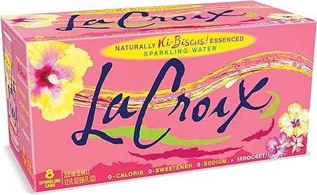 LaCroix Sparkling Water, Hi-Biscus!, 12 Fl Oz (pack of 8)