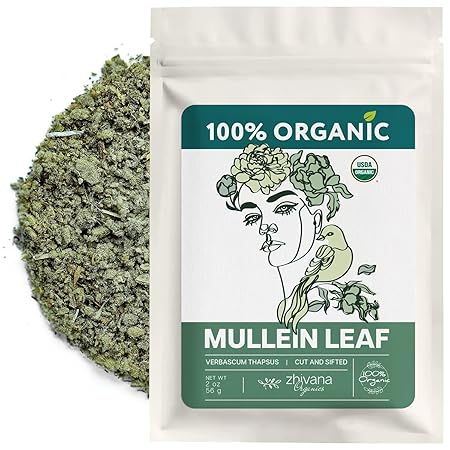 Organic Mullein Leaf Tea (2oz.) - Loose Leaf Dried Mullien Leaves - Gordolobo Tea Organica - Wild Harvested - Herbal Tea for Lungs & Respiratory Health