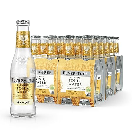 Fever-Tree Premium Tonic Water, Indian, 163.2 Fl Oz (Pack of 24)