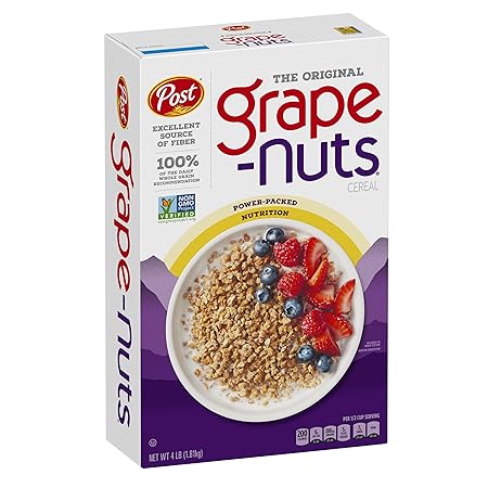Grape-Nuts The Original Non Gmo Cereal, 64 oz Box (Pack of 8)