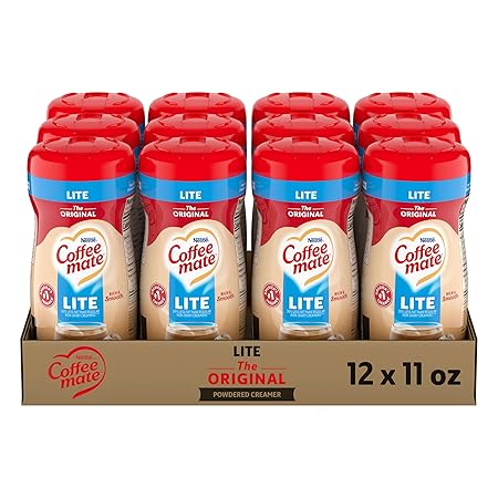 Nestle Coffee mate Coffee Creamer, Original Lite, Non Dairy Powder Creamer, 11 oz (Pack of 12)