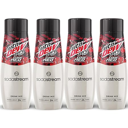 SodaStream MTN Dew Code Red Zero Sugar Drink Mix (440ml, Pack of 4)